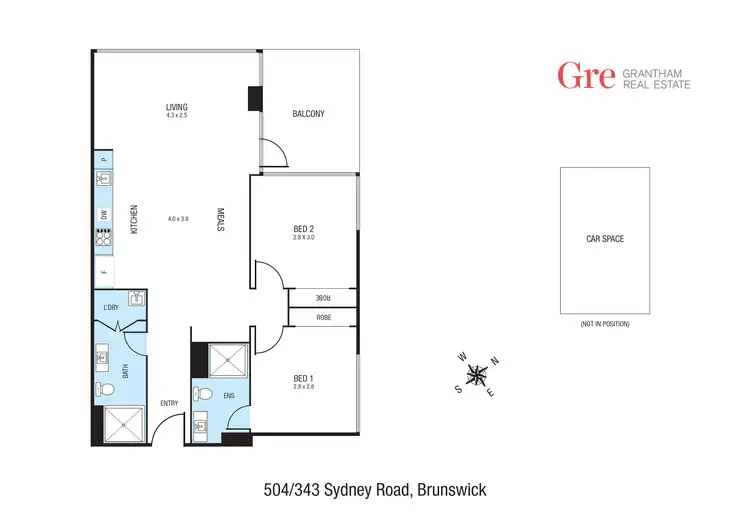 Floorplan of Homely apartment listing, 504/343 Sydney Road, Brunswick VIC 3056