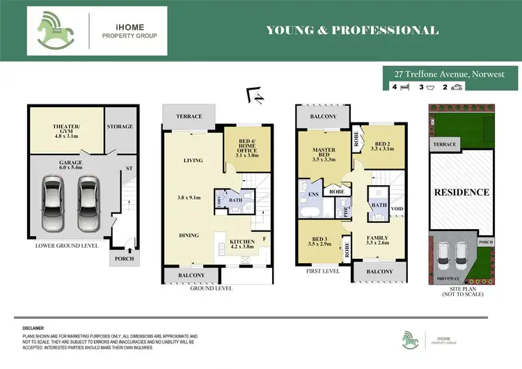 Floorplan of Homely townhouse listing, 27 Treffone Avenue, Norwest NSW 2153