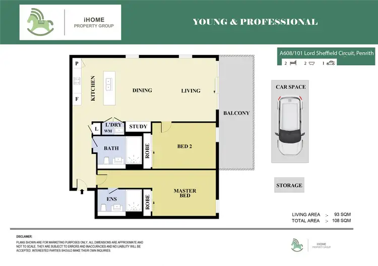Floorplan of Homely apartment listing, A608/101 Lord Sheffield Circuit, Penrith NSW 2750