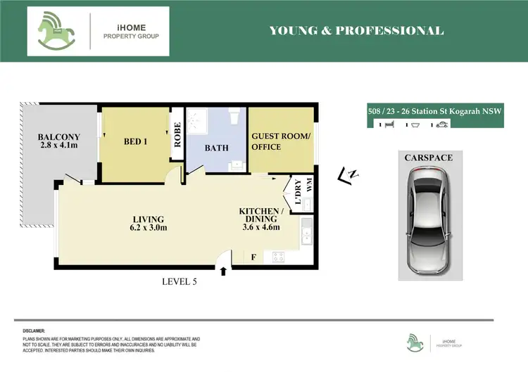 Floorplan of Homely apartment listing, 508/23 Station Street, Kogarah NSW 2217