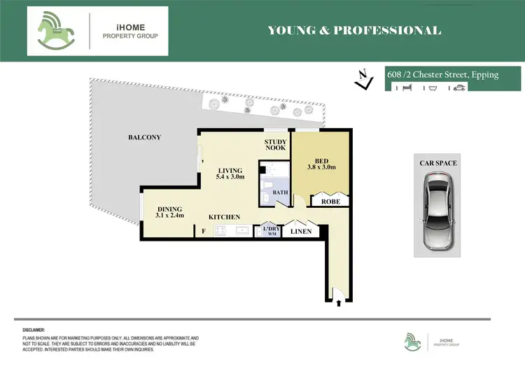 Floorplan of Homely apartment listing, 608/2 CHESTER STREET, Epping NSW 2121