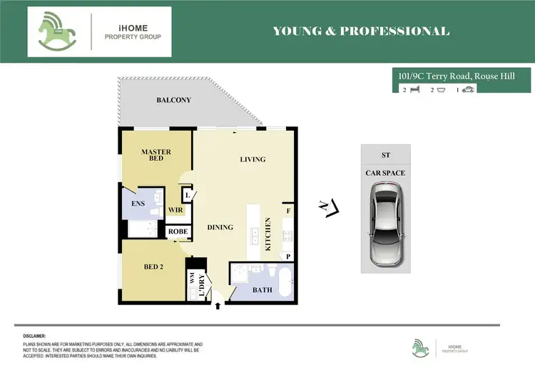 Floorplan of Homely apartment listing, 101/9C Terry Rd, Rouse Hill NSW 2155