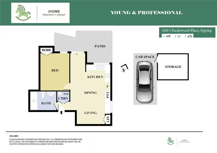 Floorplan of Homely apartment listing, G01/3 Hazlewood Place, Epping NSW 2121