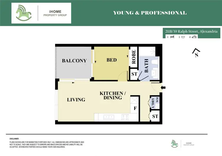 Floorplan of Homely apartment listing, 211B/39 RALPH STREET, Alexandria NSW 2015