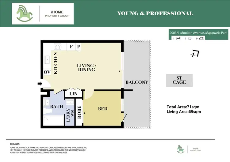 Floorplan of Homely apartment listing, 2003/1 MOOLTAN AVENUE, Macquarie Park NSW 2113