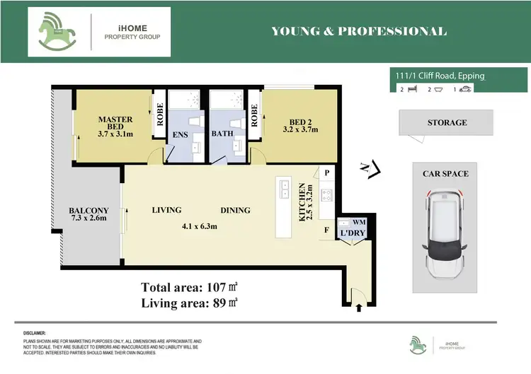 Floorplan of Homely apartment listing, 111/1 Cliff Road, Epping NSW 2121