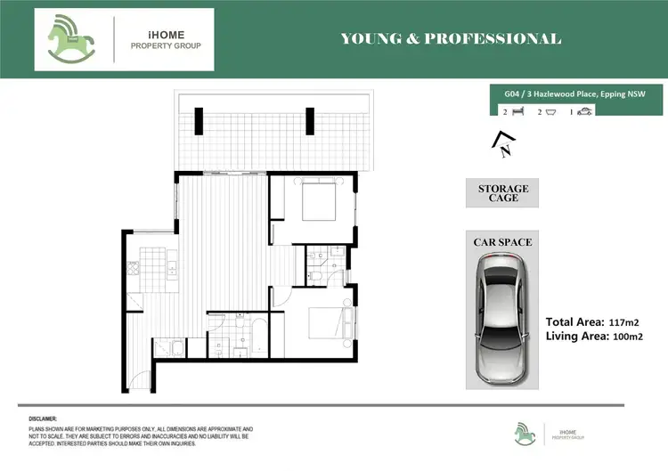 Floorplan of Homely apartment listing, G04/3 Hazlewood Place, Epping NSW 2121