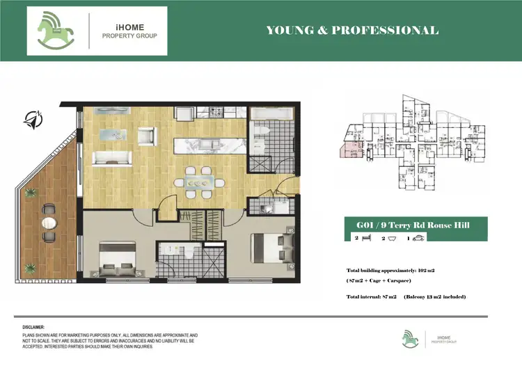 Floorplan of Homely apartment listing, CG01/9 Terry Road, Rouse Hill NSW 2155