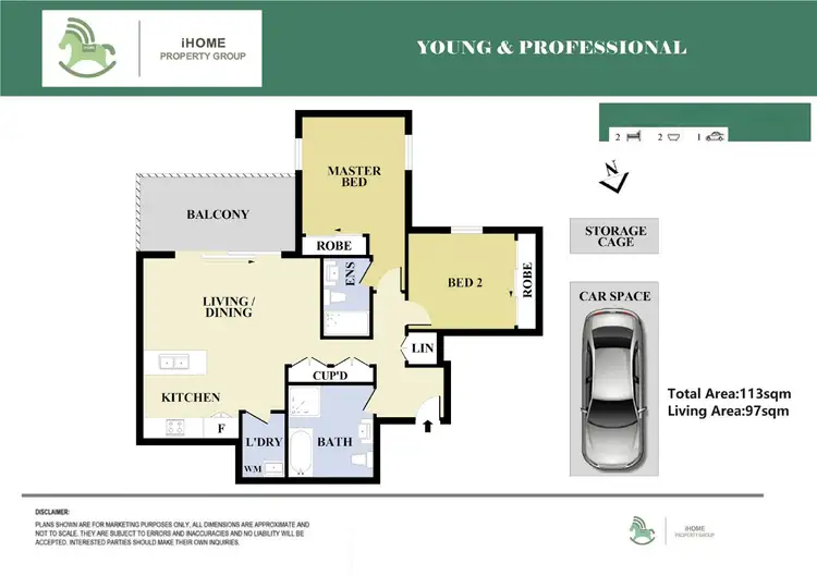 Floorplan of Homely apartment listing, 305/3 Hazlewood Place, Epping NSW 2121