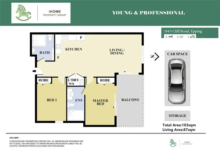 Floorplan of Homely apartment listing, 114/1 Cliff Road, Epping NSW 2121