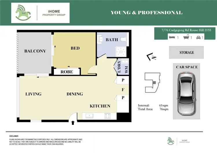 Floorplan of Homely apartment listing, 7/76 Cudgegong Road, Rouse Hill NSW 2155