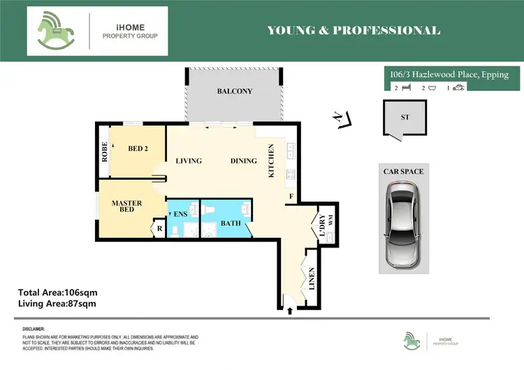 Floorplan of Homely apartment listing, 106/3 Hazlewood Place, Epping NSW 2121