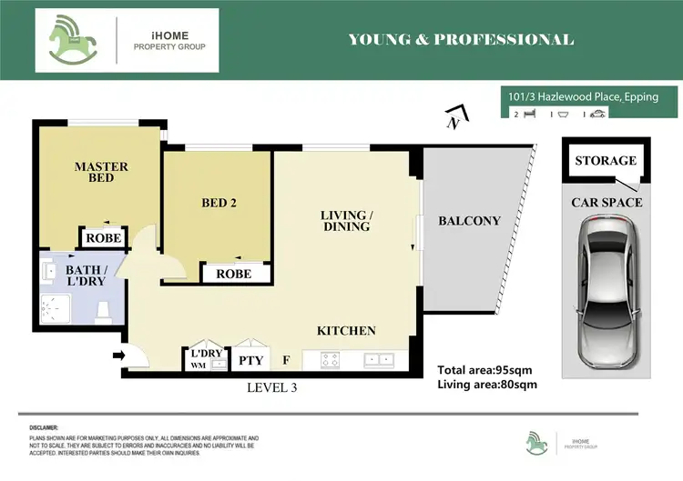Floorplan of Homely apartment listing, 101/3 Hazlewood Place, Epping NSW 2121