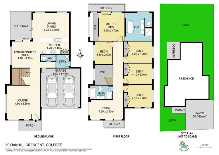 Floorplan of Homely house listing, 50 Oakhill Crescent, Colebee NSW 2761