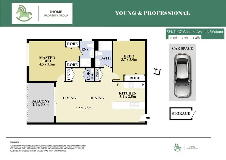 Floorplan of Homely apartment listing, 724/21-37 Waitara Avenue, Waitara NSW 2077