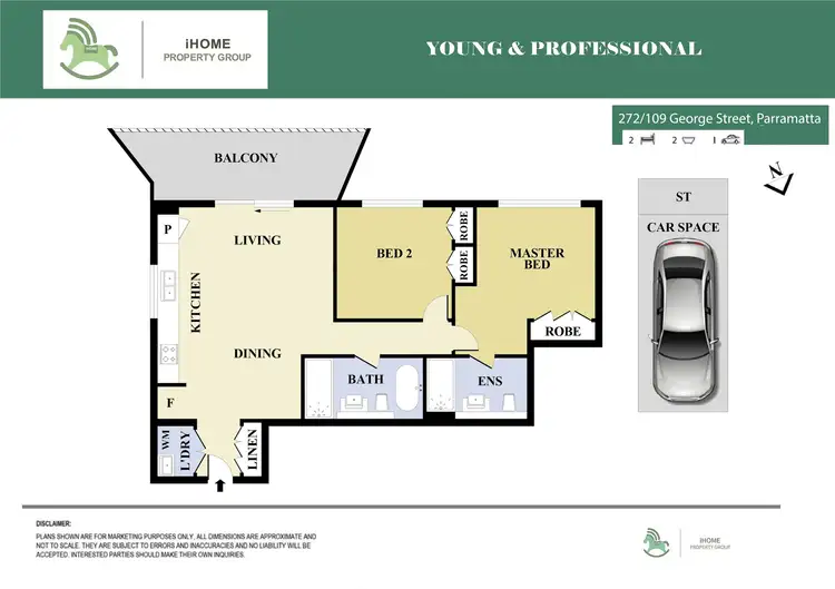 Floorplan of Homely apartment listing, 272/109-113 GEORGE STREET, Parramatta NSW 2150