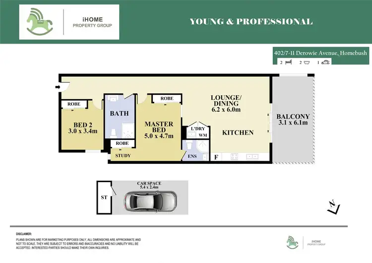 Floorplan of Homely apartment listing, 402/7 Derowie Ave, Homebush NSW 2140
