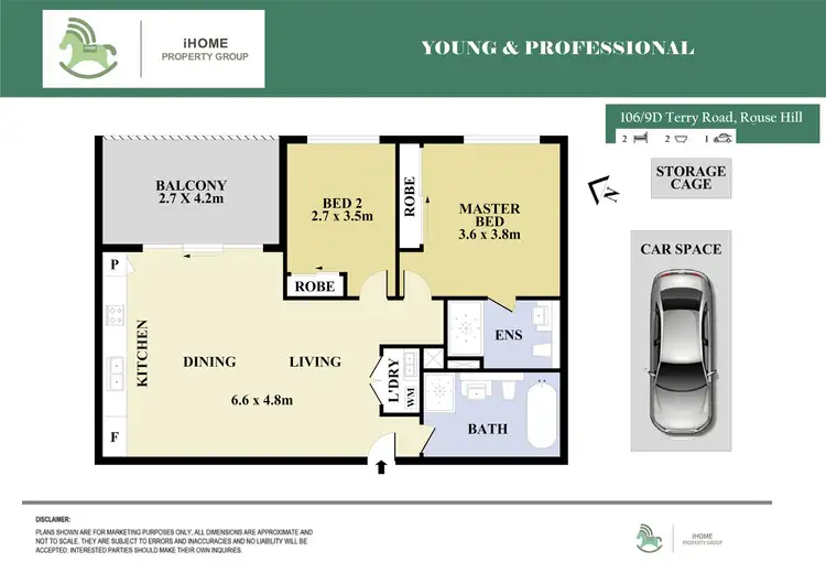 Floorplan of Homely apartment listing, 106/9D Terry Rd, Rouse Hill NSW 2155