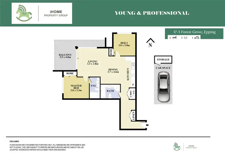 Floorplan of Homely apartment listing, 17/1 Forest Grove, Epping NSW 2121