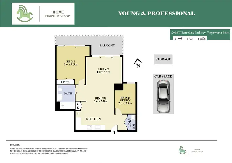Floorplan of Homely apartment listing, 12068/7 Bennelong Parkway, Wentworth Point NSW 2127