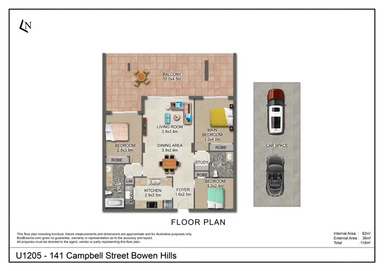 Floorplan of Homely apartment listing, 1205/141 Campbell Street, Bowen Hills QLD 4006
