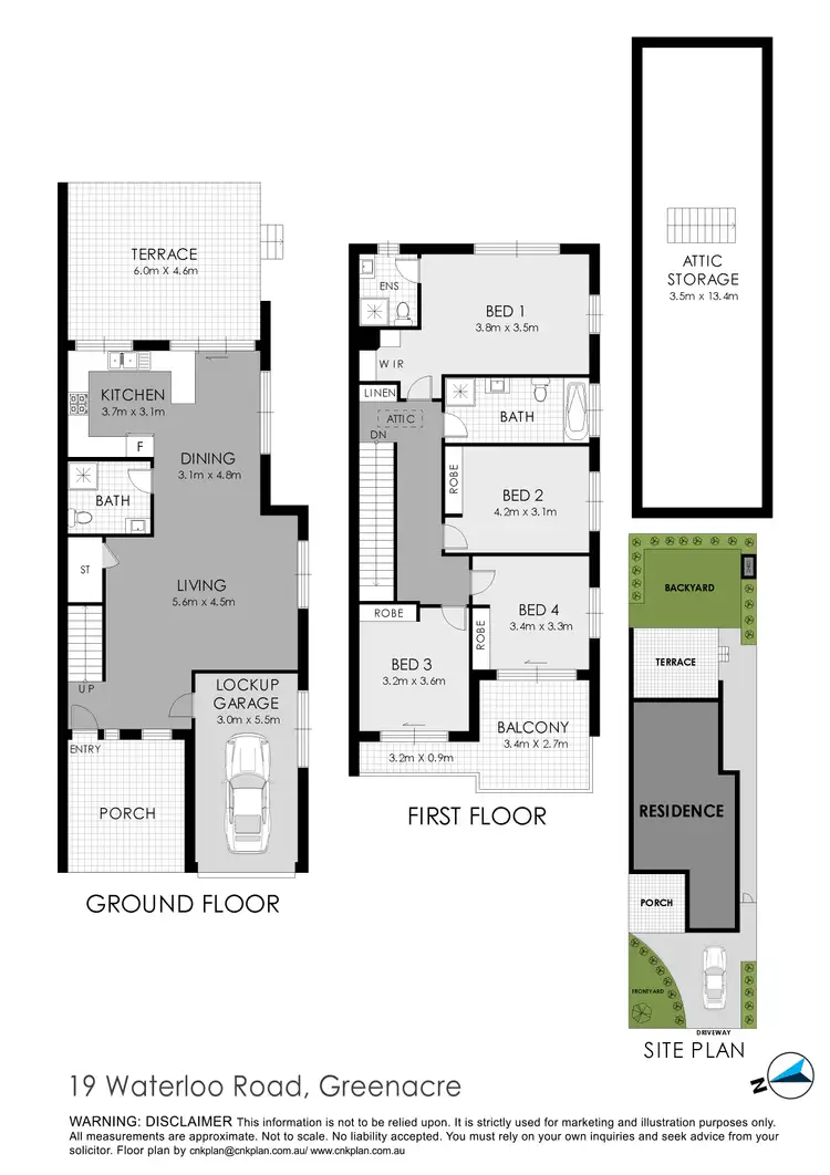 Floorplan of Homely semi-detached listing, 19 Waterloo Road, Greenacre NSW 2190