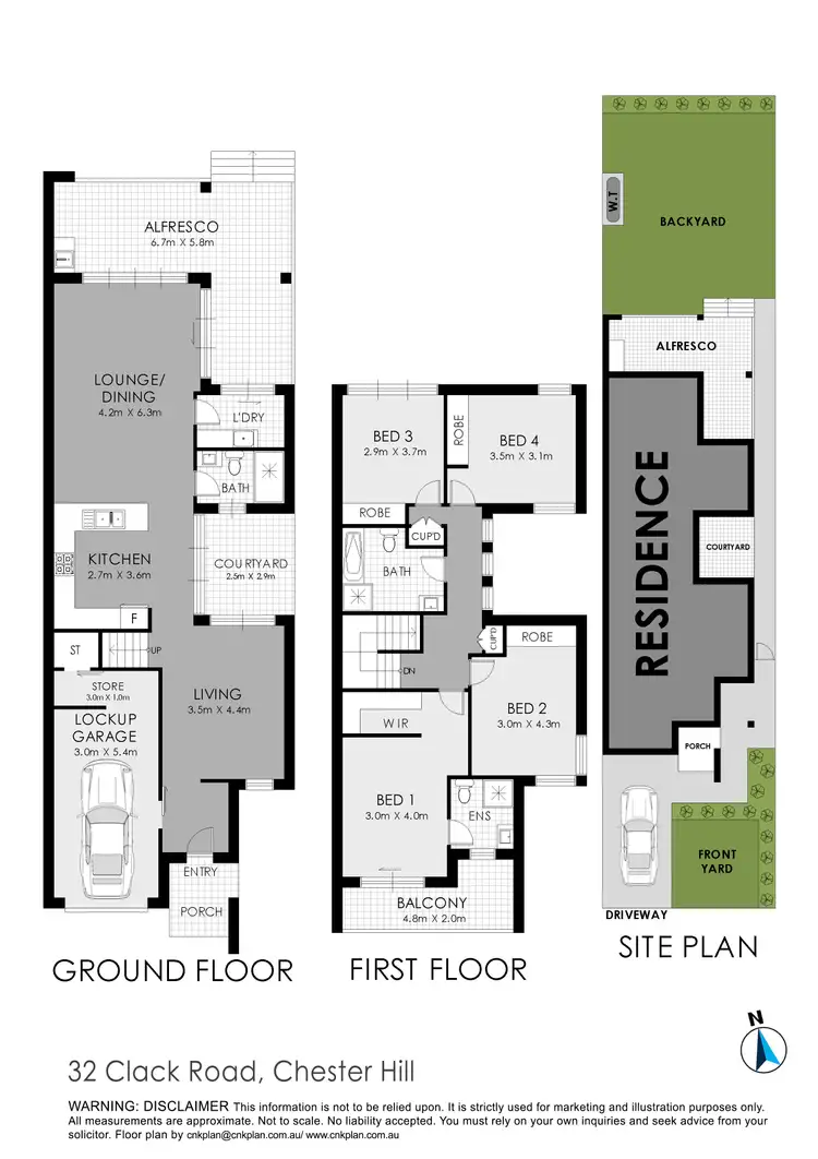 Floorplan of Homely semi-detached listing, 32 Clack Rd, Chester Hill NSW 2162