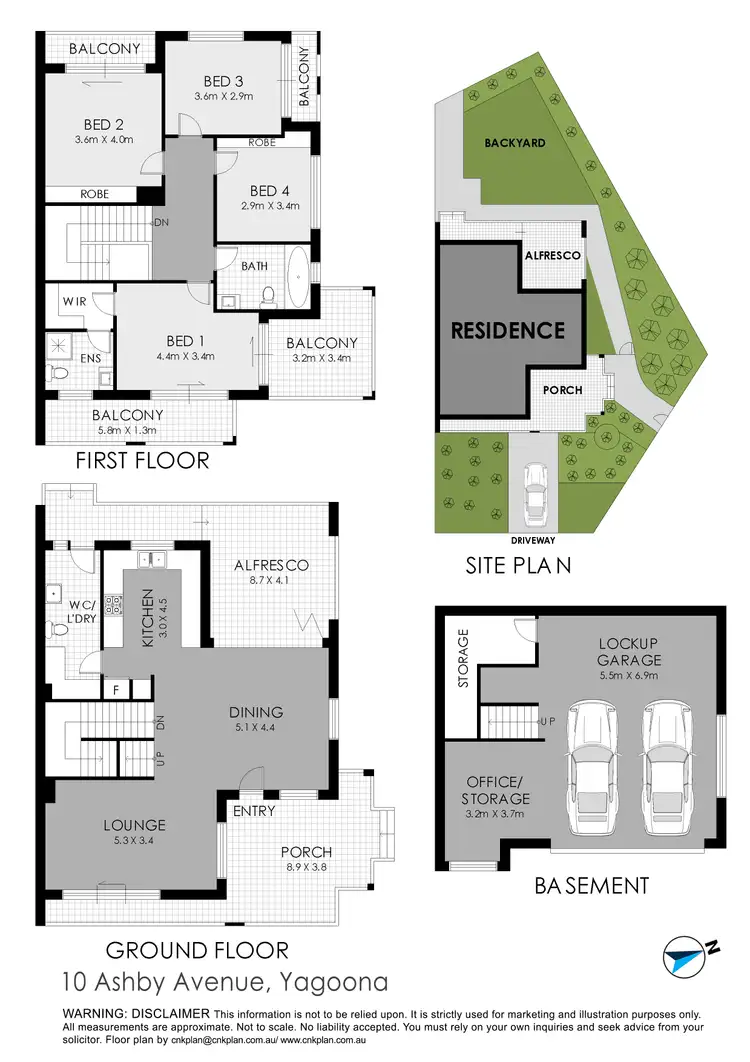 Floorplan of Homely semi-detached listing, 10 Ashby Avenue, Yagoona NSW 2199