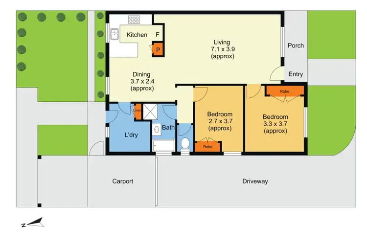 Floorplan of Homely unit listing, 8/43 Wickham Street, Melton South VIC 3338