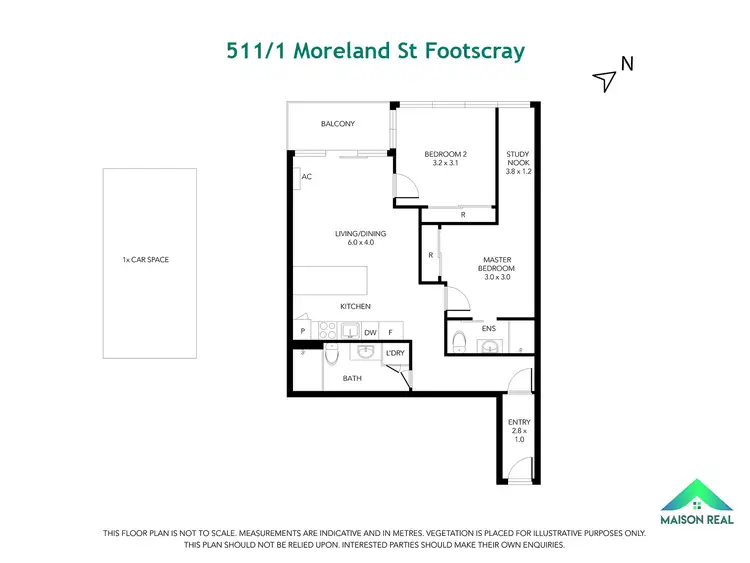 Floorplan of Homely apartment listing, Unit 511/1 Moreland St, Footscray VIC 3011