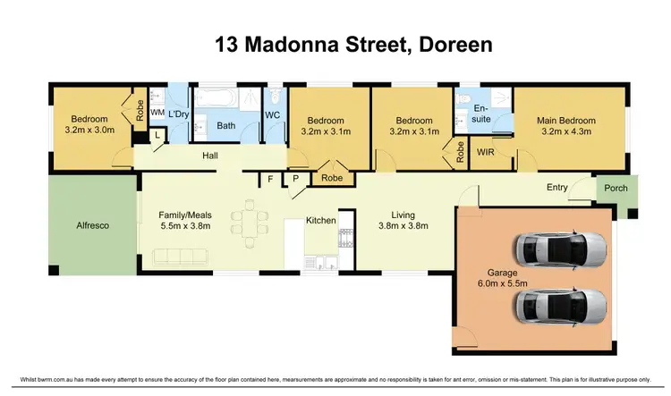 Floorplan of Homely house listing, 13 Madonna Street, Doreen VIC 3754