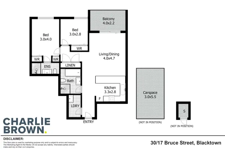 Floorplan of Homely unit listing, 30/17 Bruce Street, Blacktown NSW 2148