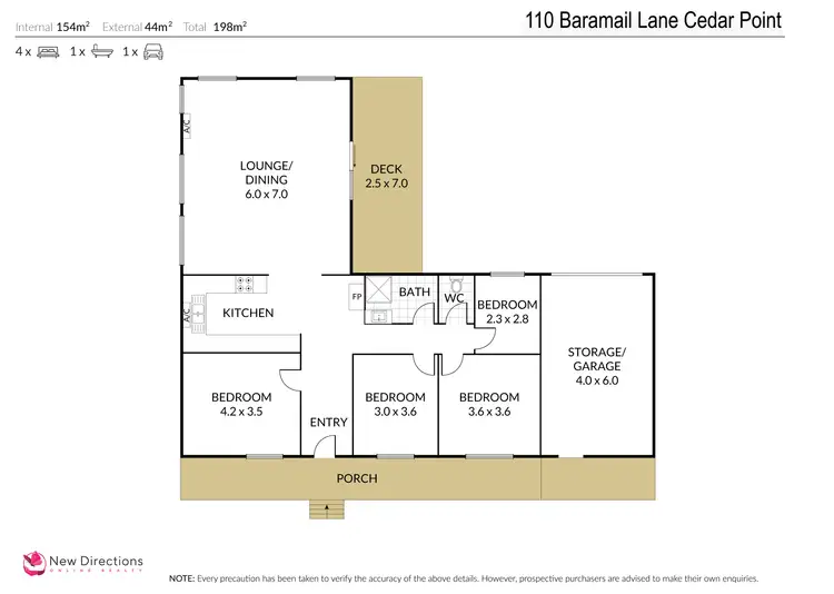 Floorplan of Homely rural property listing, 110 Baraimal Lane, Cedar Point NSW 2474