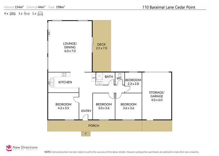 Floorplan of Homely rural property listing, 110 Baraimal Lane, Cedar Point NSW 2474