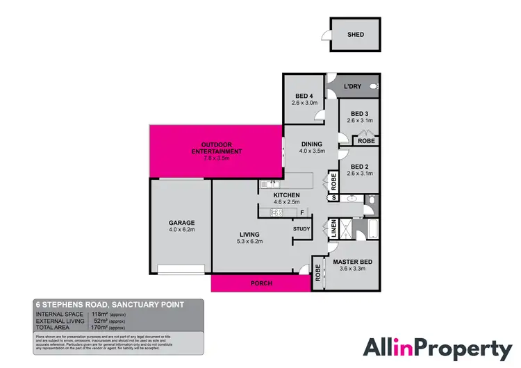 Floorplan of Homely house listing, 6 Stephens Road, Sanctuary Point NSW 2540