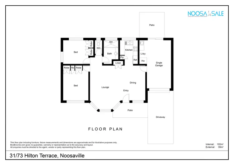 Floorplan of Homely unit listing, 31/73 Hilton Terrace, Noosaville QLD 4566