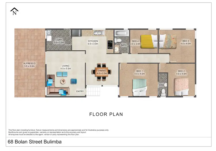 Floorplan of Homely house listing, 68 Bolan Street, Bulimba QLD 4171