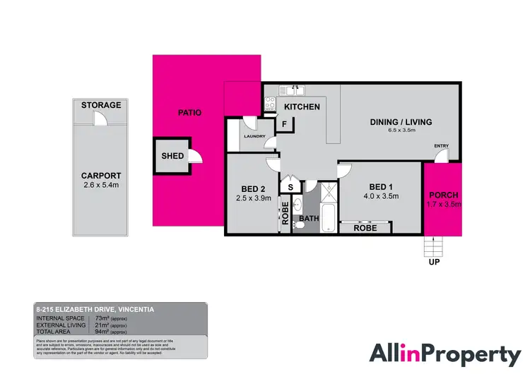 Floorplan of Homely villa listing, 8/215 Elizabeth Drive, Vincentia NSW 2540