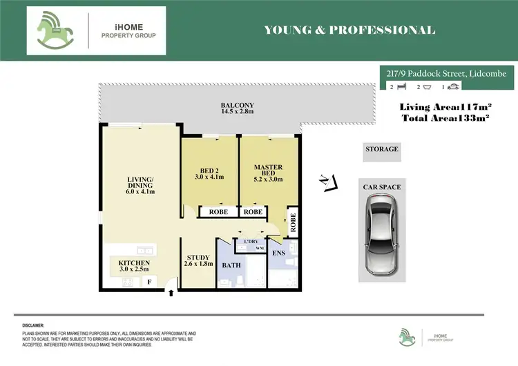 Floorplan of Homely apartment listing, 217/9 Paddock Street, Lidcombe NSW 2141