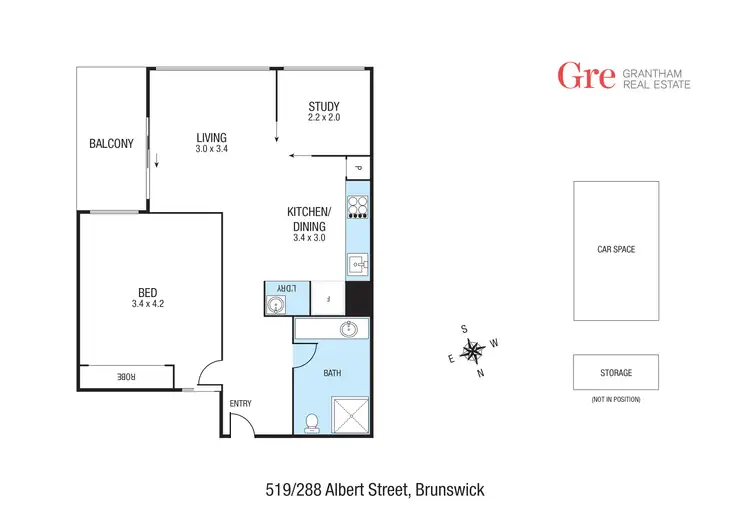 Floorplan of Homely apartment listing, 519/288 Albert St, Brunswick VIC 3056