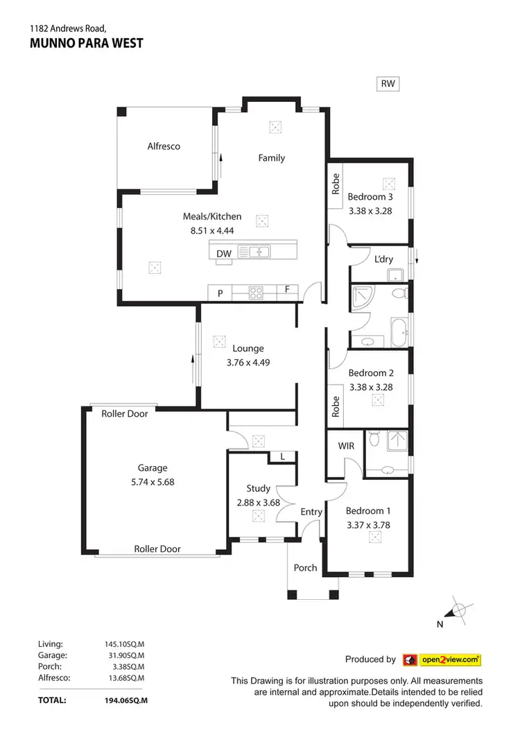 Floorplan of Homely house listing, 1182 Andrews Road, Munno Para West SA 5115