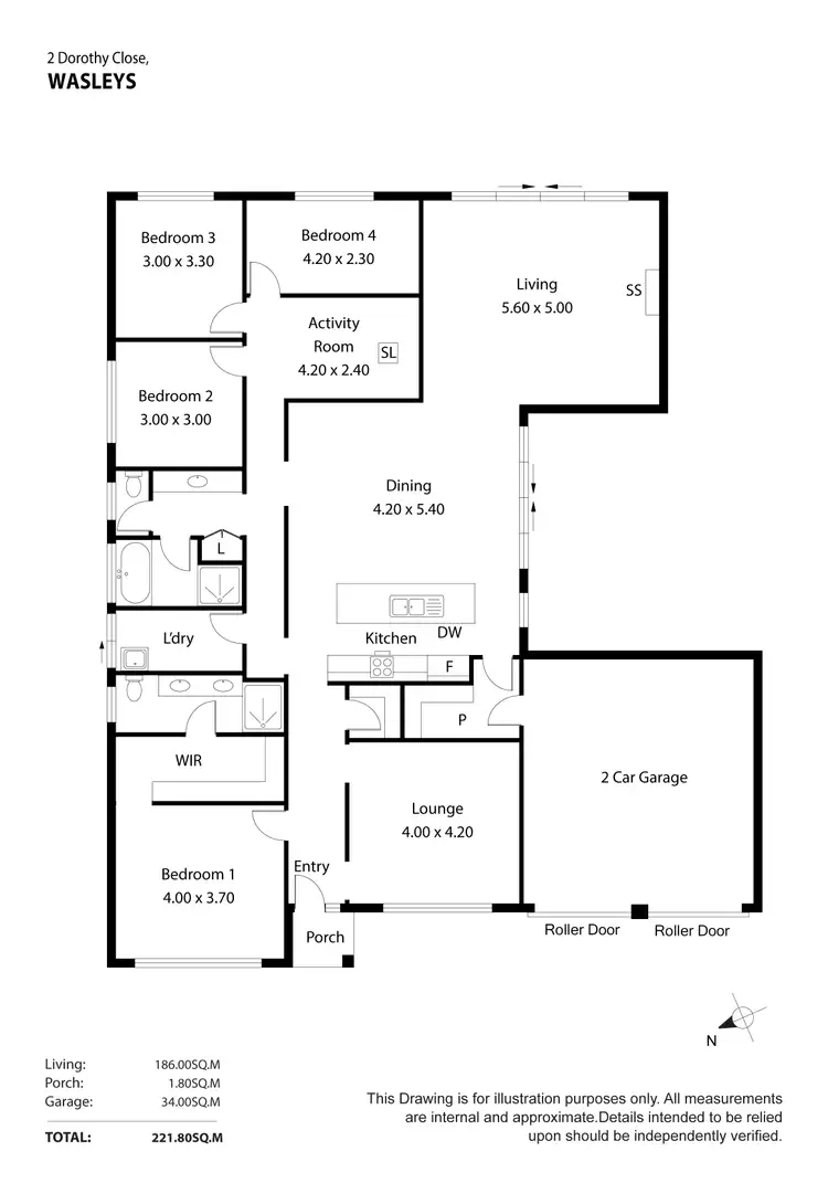 Floorplan of Homely house listing, 2 Dorothy Close, Wasleys SA 5400