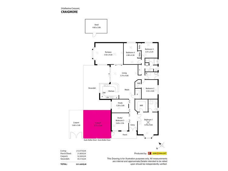 Floorplan of Homely house listing, 3 KATHERINE CRESCENT, Craigmore SA 5114