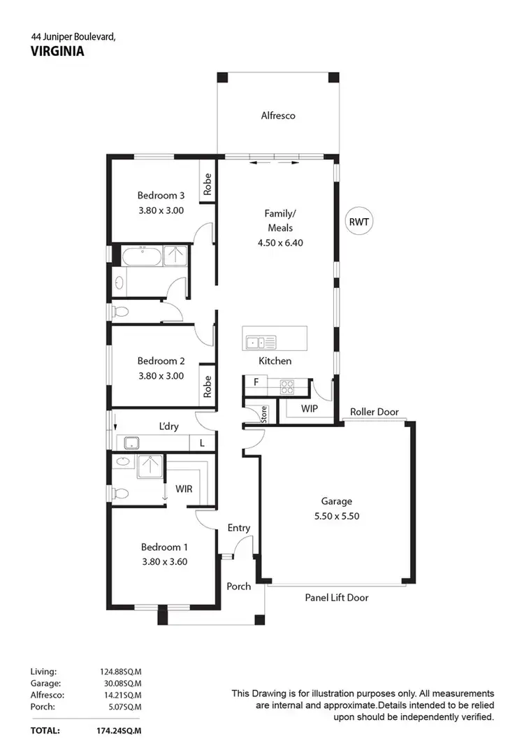 Floorplan of Homely house listing, 44 Juniper Boulevard, Virginia SA 5120