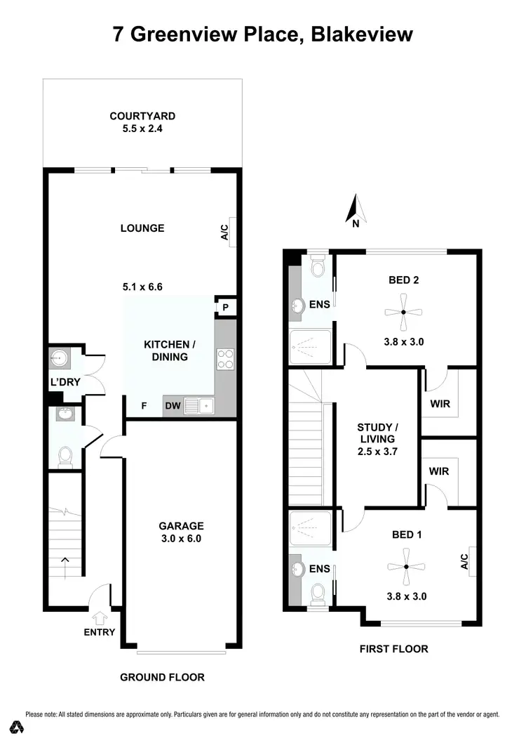 Floorplan of Homely townhouse listing, 7 Greenview Place, Blakeview SA 5114