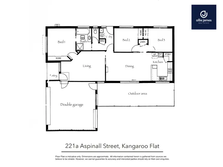 Floorplan of Homely house listing, 221A Aspinall Street, Kangaroo Flat VIC 3555