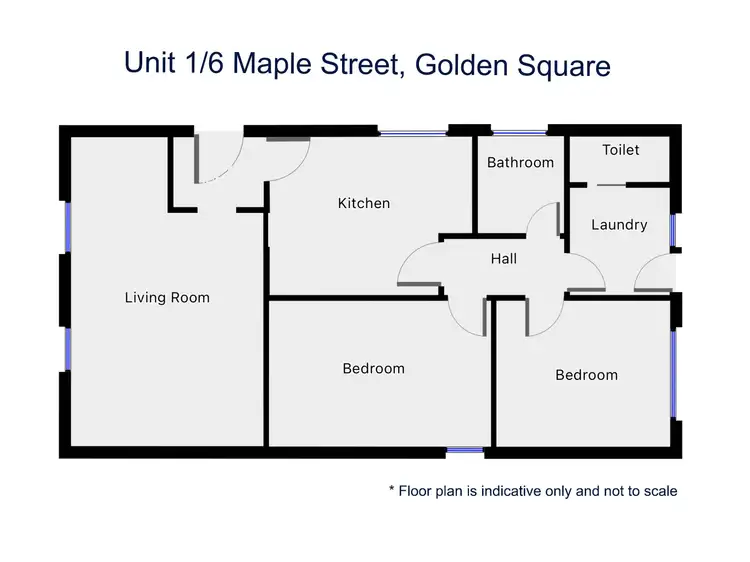 Floorplan of Homely unit listing, 1/6 MAPLE STREET, Golden Square VIC 3555