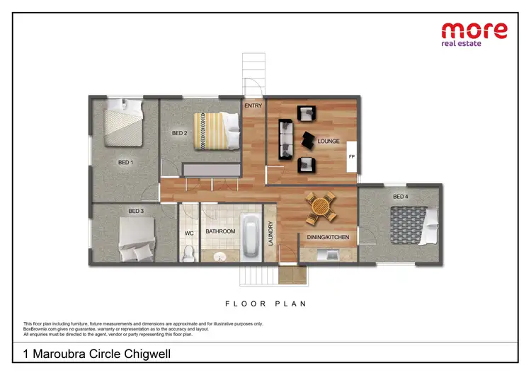 Floorplan of Homely house listing, 1 Maroubra Circle, Chigwell TAS 7011