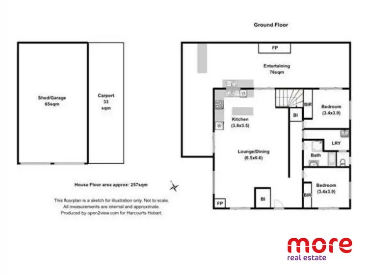 Floorplan of Homely house listing, 19 Landermere Drive, Honeywood TAS 7017