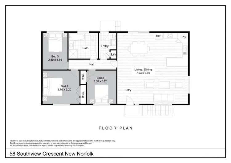 Floorplan of Homely house listing, 58 Southview Crescent, New Norfolk TAS 7140